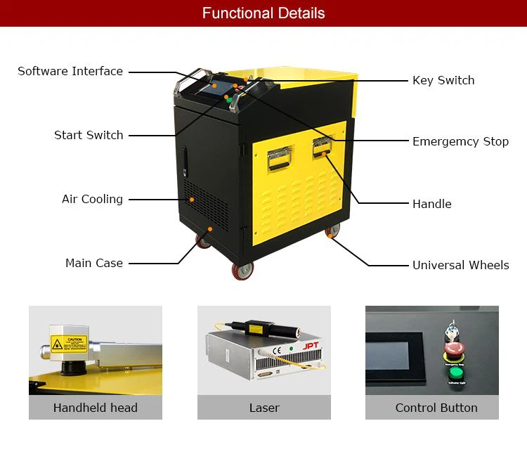 MRJ-Laser 100W handheld laser rust remover
