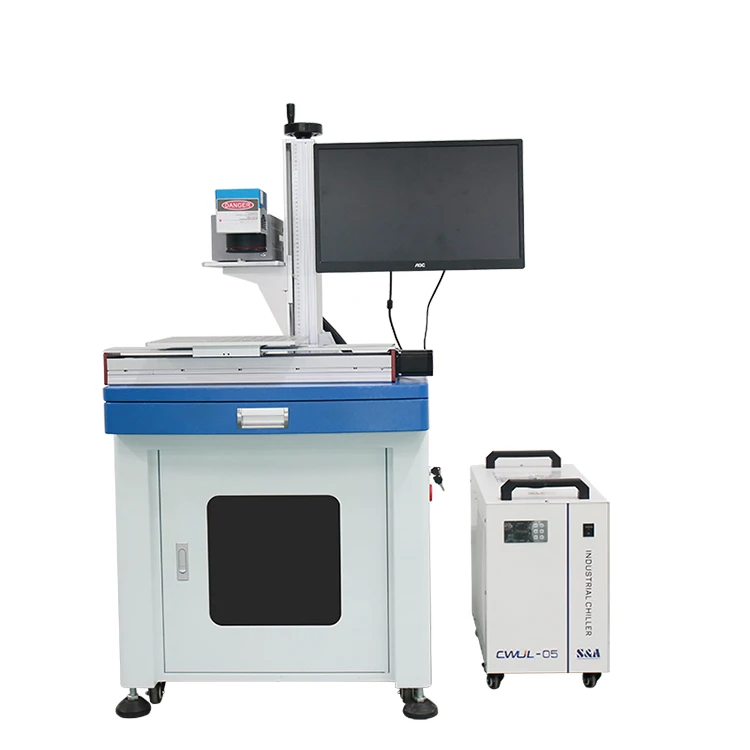 Kannettava tyyppinen 10 W UV-lasermerkintäkone PVB ABS -tietokoneelle